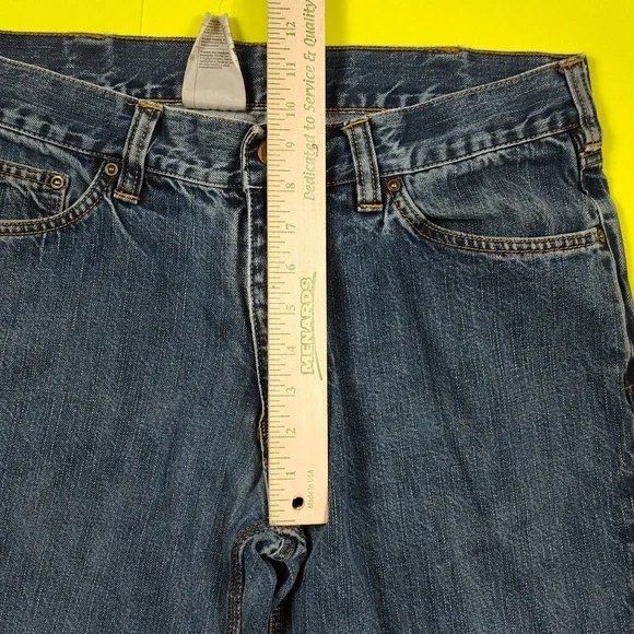 Carhartt Men's Jeans Size 33x32 Loose Fit Denim Blue Jean Workwear - Picture 7 of 12